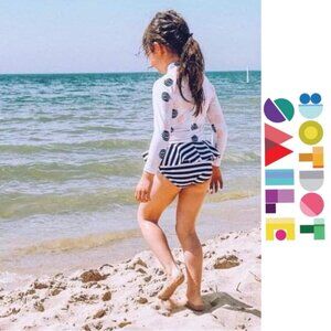 Dot Dot Smile | Long Sleeve Pineapple Rash Guard | Size 5/6